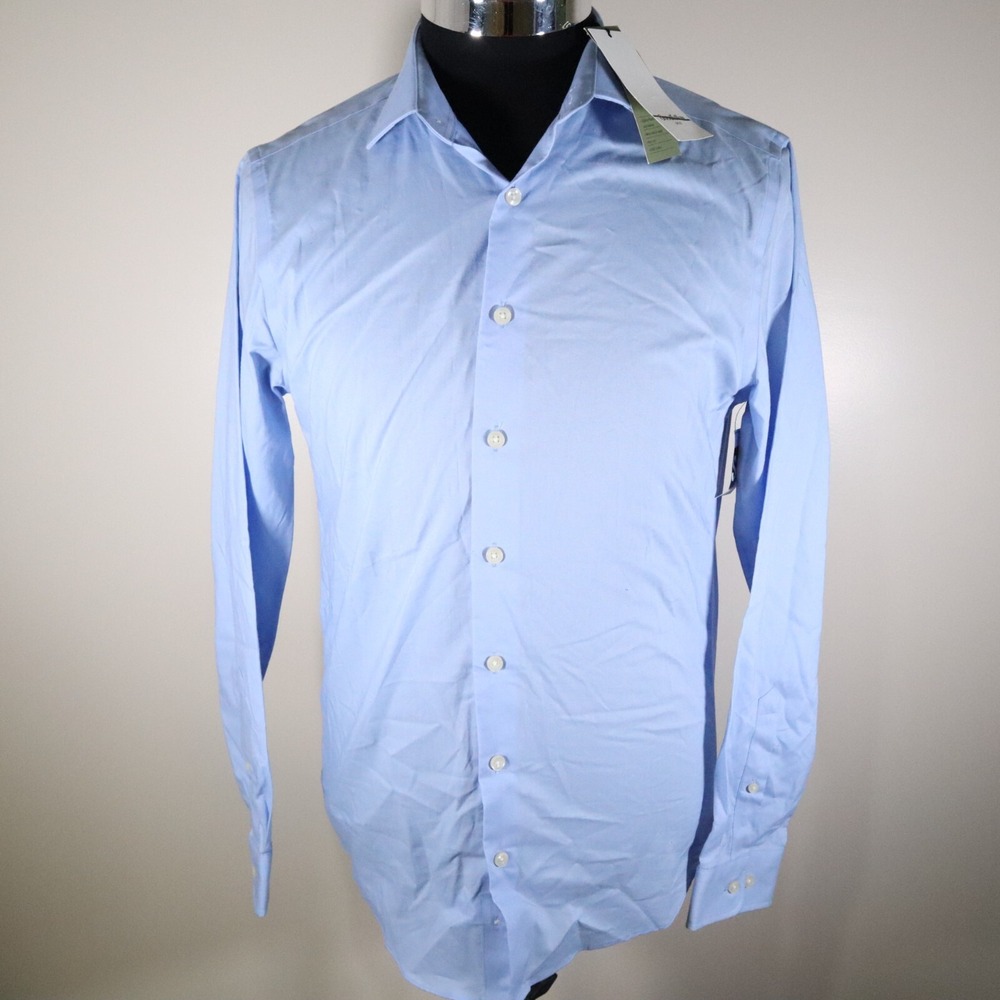 Goodfellow Shirt‎ Mens Small Standard Button Up Spring Blue Long Sleeve NWT